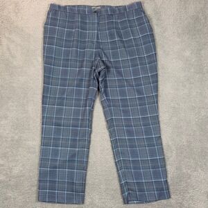 Jessica London Blue Plaid Trousers